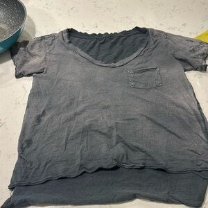 Free people black gray top size XS